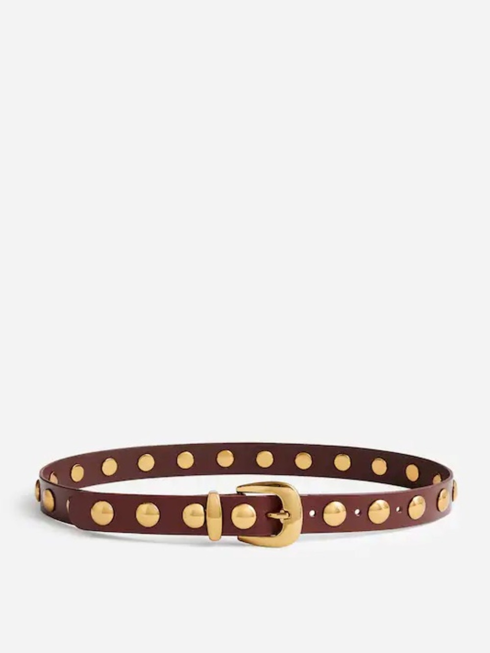 MADEWELL - Studded western belt, soft mahogany